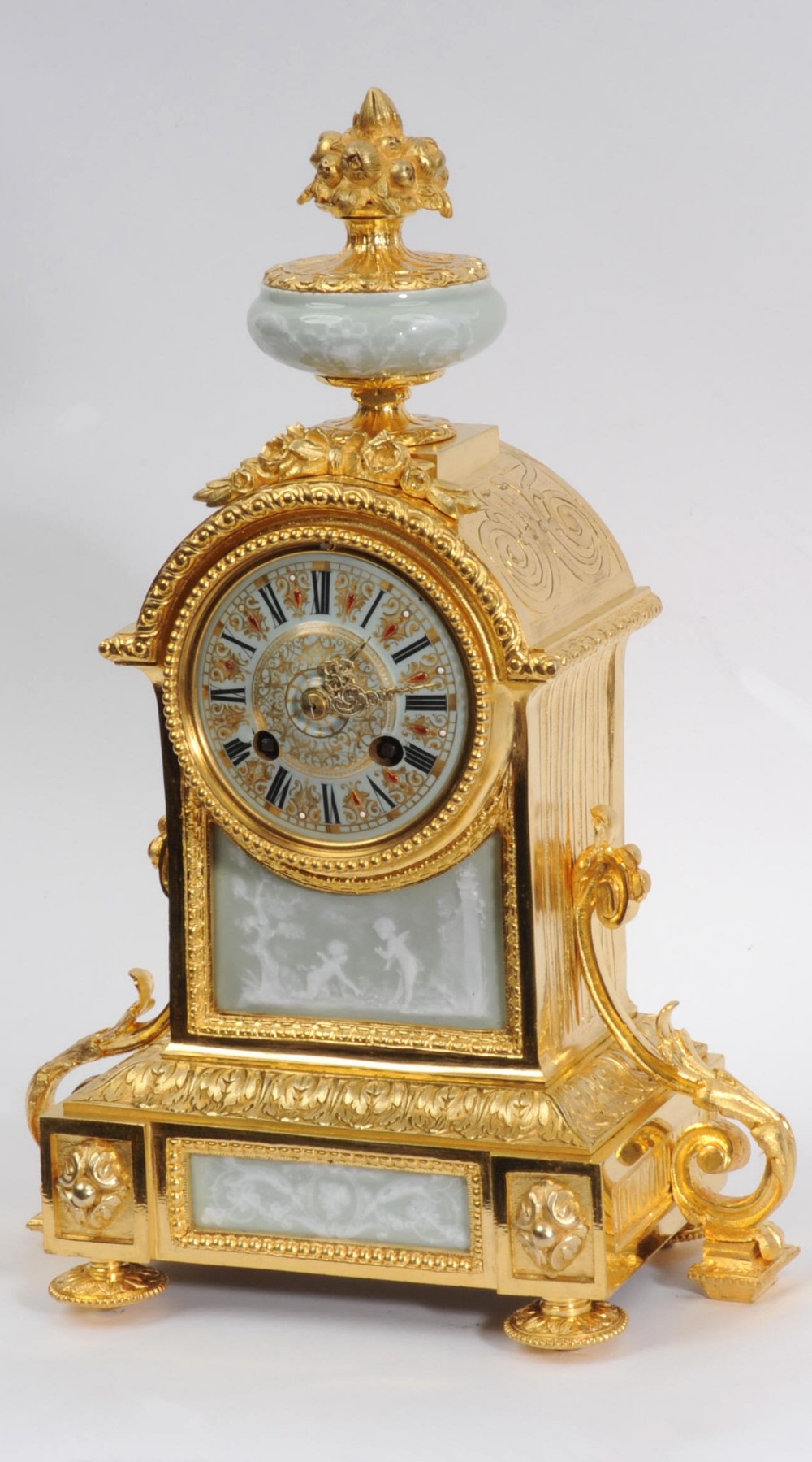 Ormolu and Jasperware Boudoir Clock