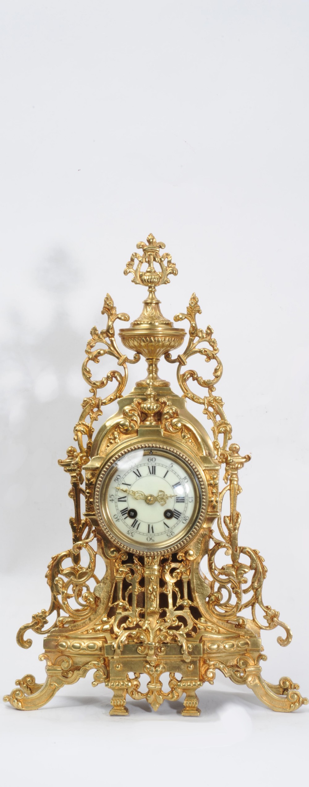 Antique French Gilt Bronze Clock by A D Mougin