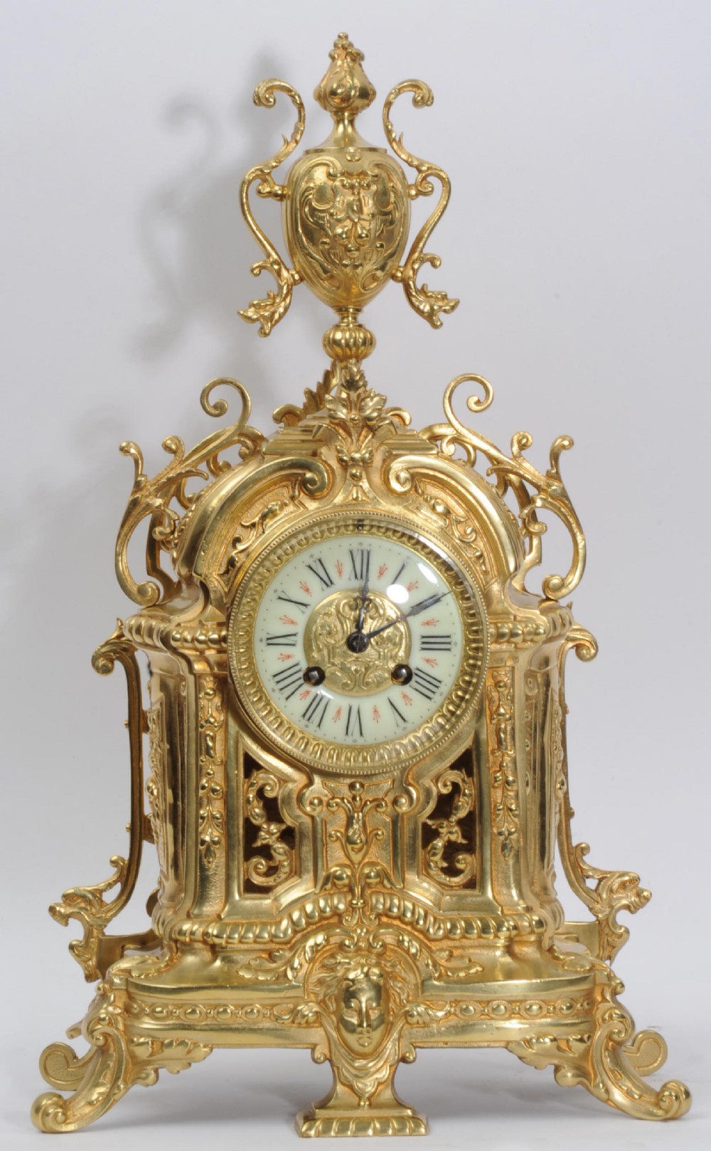 Antique French Gilt Bronze Boudoir Clock by Louis Japy