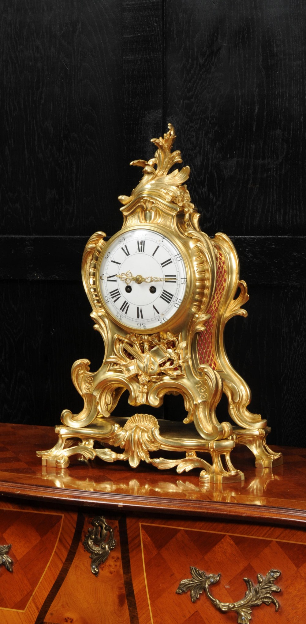 Large Rococo Ormolu Antique French Clock ~ Music
