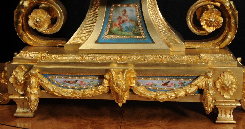 Ormolu and Sevres Porcelain Antique French Clock by Le Roy et Fils View XIII