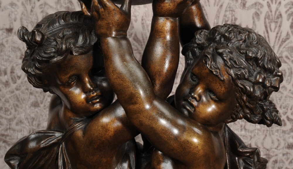 Huge Antique French Clock ~ Cherubs Carrying Time by Albert Ernest Carrier-Belleuse (1824-1887) View IX