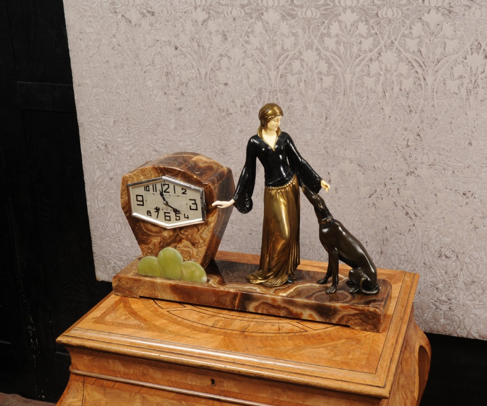 Art Deco French Clock by Menneville (Ugo Cipriani, 1897 – 1960) View XVI