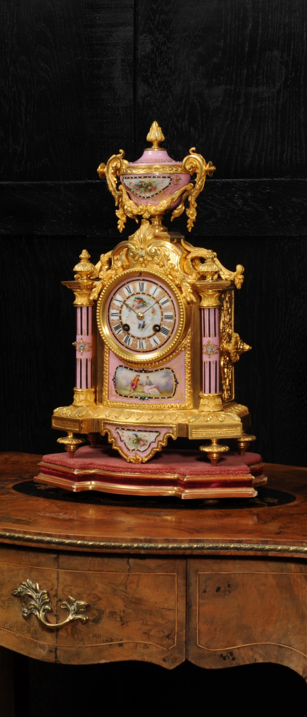Fine Japy Freres Ormolu and Sevres Porcelain Antique French Clock