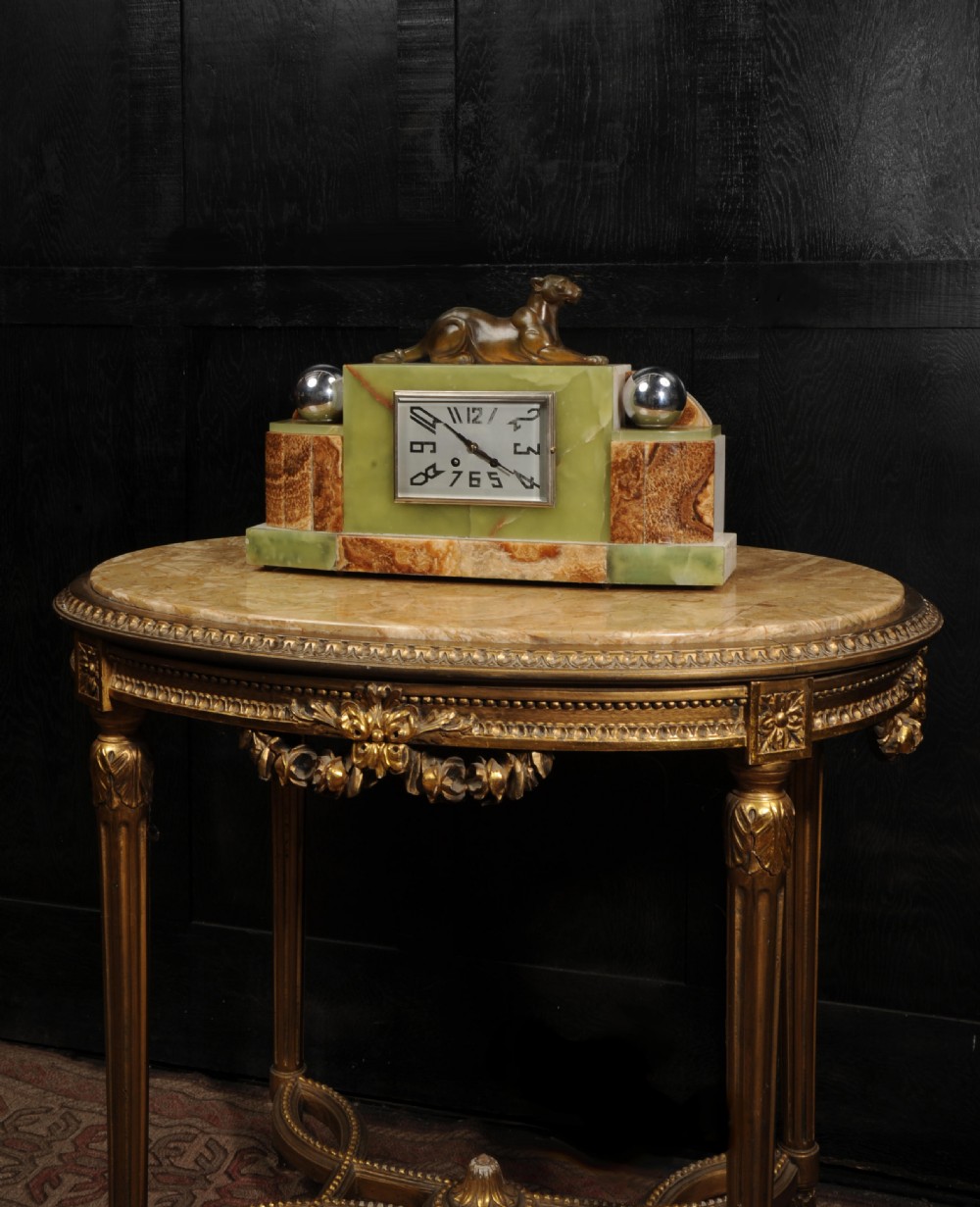 Art Deco Clock - The Lioness - Antique French Michel Decoux View III