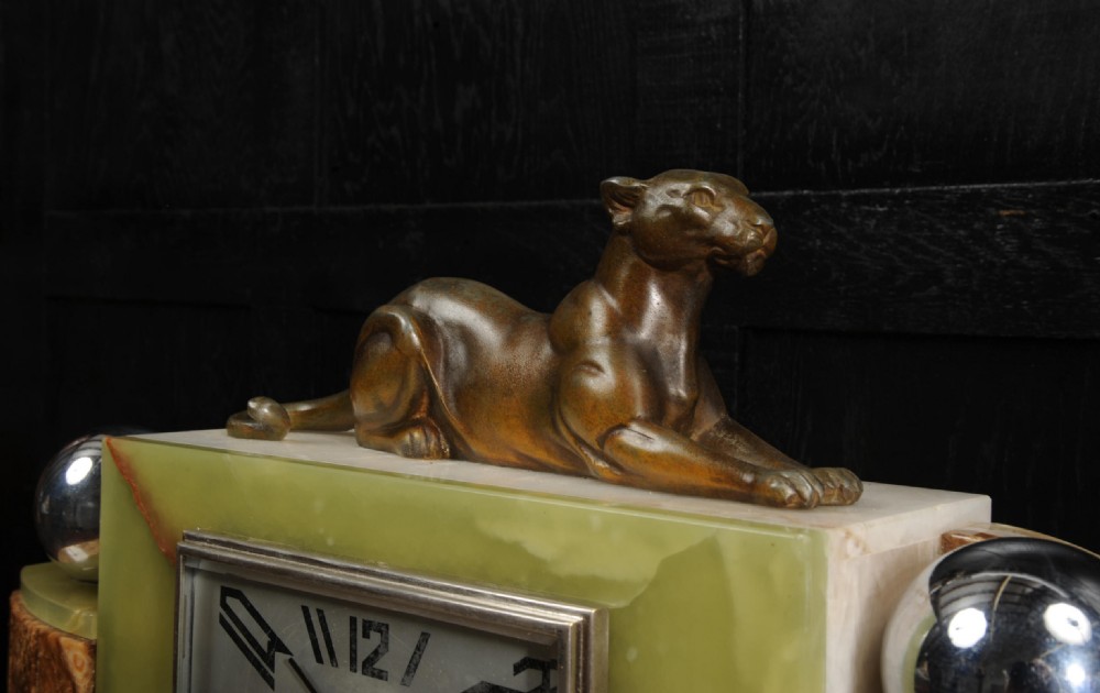Art Deco Clock - The Lioness - Antique French Michel Decoux View IX