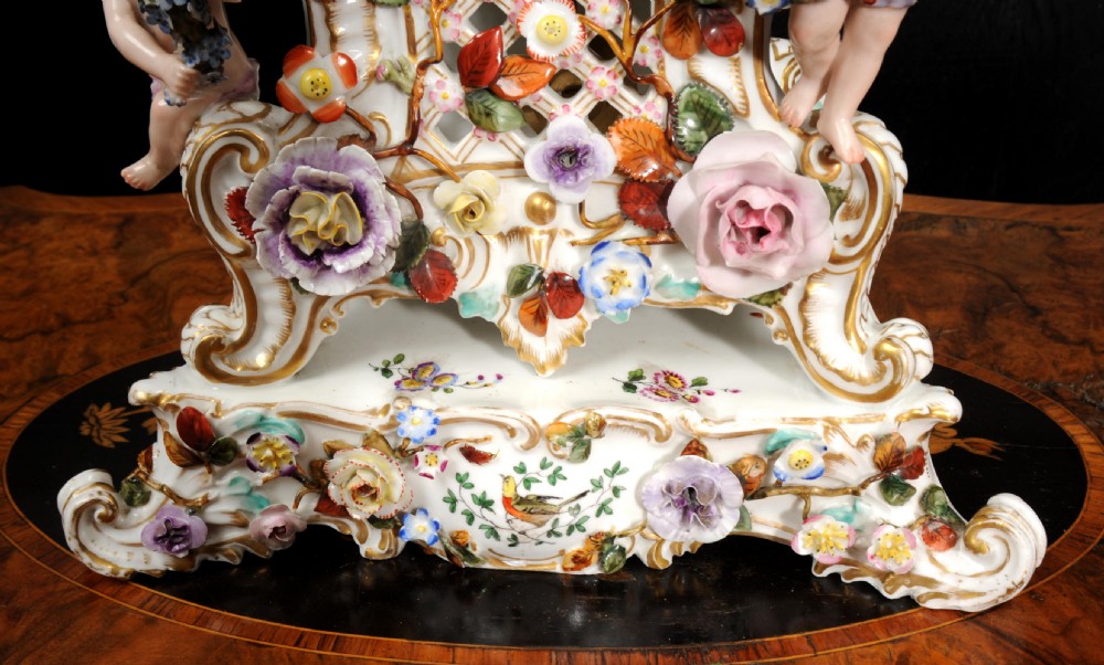 Antique French Rococo Porcelain Clock View XIX