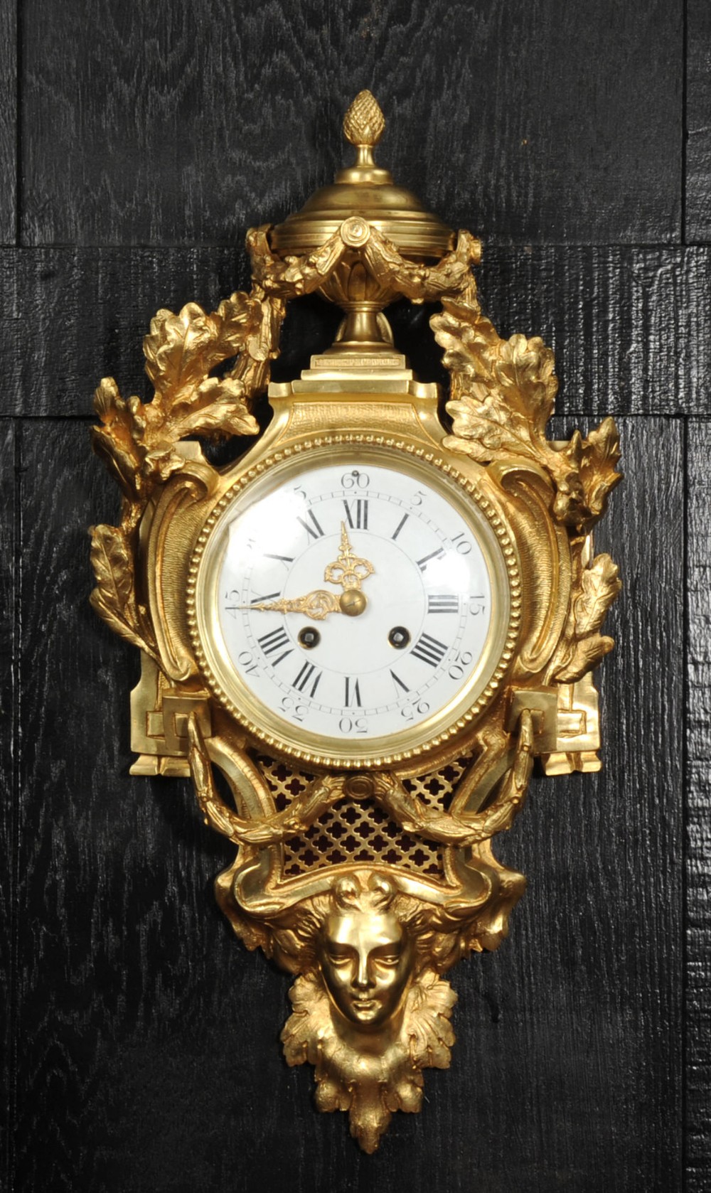 Antique French Ormolu Cartel Clock by Charles Vincent