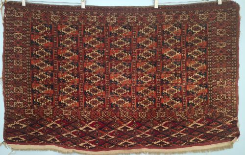Antique Ersari Turkoman 49 Gul Chuval Face. Circa 1900.