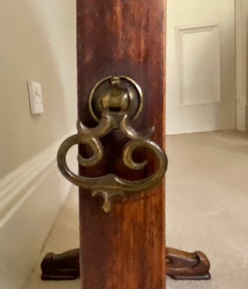 AN ART DECO WALNUT DRESSING TABLE MIRROR BY WHYTOCK REID - ADDITIONAL PHOTO 5