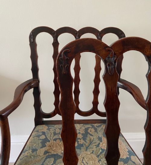 TWO GEORGE III MAHOGANY CHAIRS - ADDITIONAL PHOTO 2