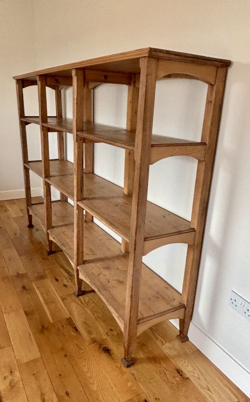 A SET OF EDWARDIAN PINE SHELVES - ADDITIONAL PHOTO 4