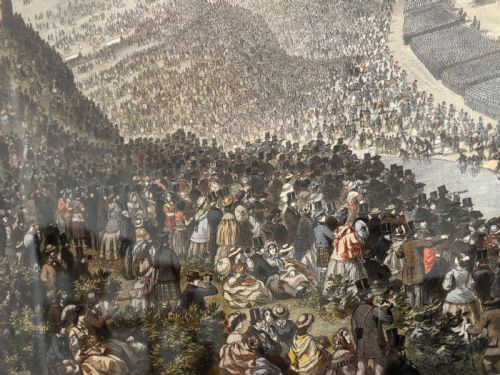 A VICTORIAN PRINT OF THE ROYAL REVIEW OF THE SCOTTISH VOLUNTEERS - ADDITIONAL PHOTO 1