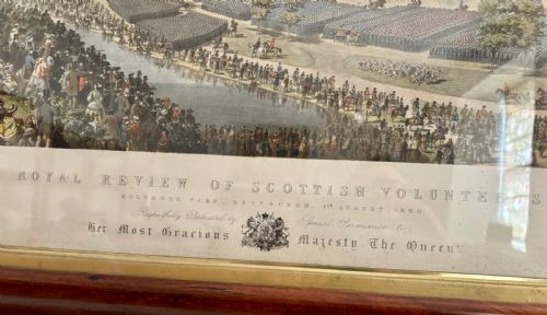 A VICTORIAN PRINT OF THE ROYAL REVIEW OF THE SCOTTISH VOLUNTEERS - ADDITIONAL PHOTO 2