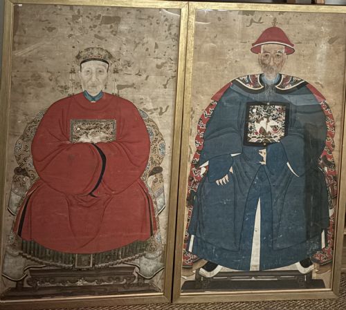 A PAIR OF CHINESE ANCESTOR PORTRAITS