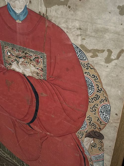 A PAIR OF CHINESE ANCESTOR PORTRAITS - ADDITIONAL PHOTO 4