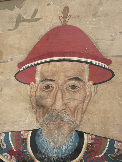 A PAIR OF CHINESE ANCESTOR PORTRAITS - ADDITIONAL PHOTO 6