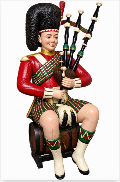 A Rare 19th Century Tradesman's Figure of a Highland Bagpiper