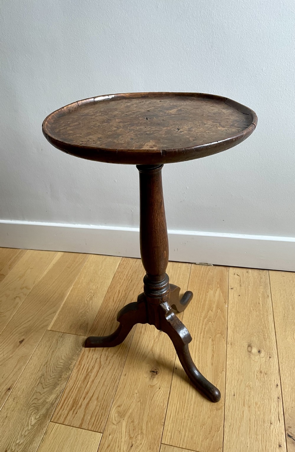A George III burr oak wine table