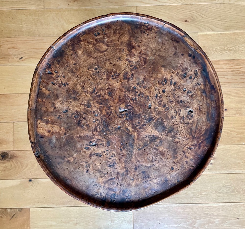 A George III burr oak wine table View II