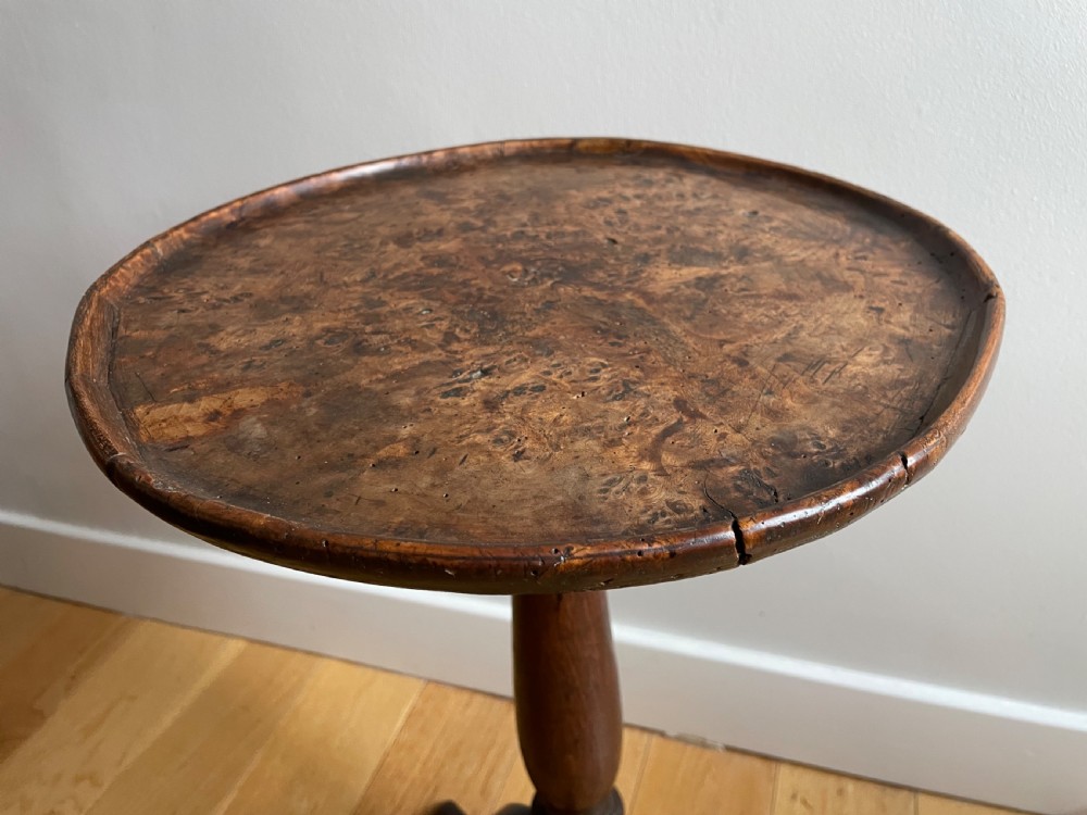 A George III burr oak wine table View III