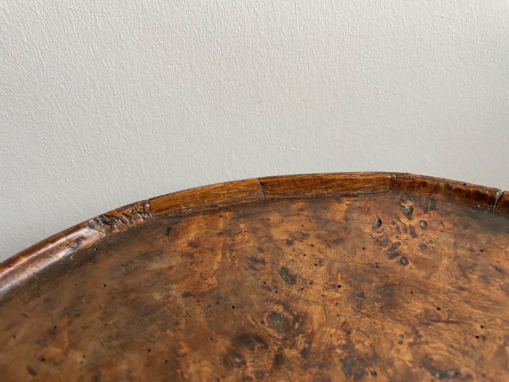 A George III burr oak wine table View IV