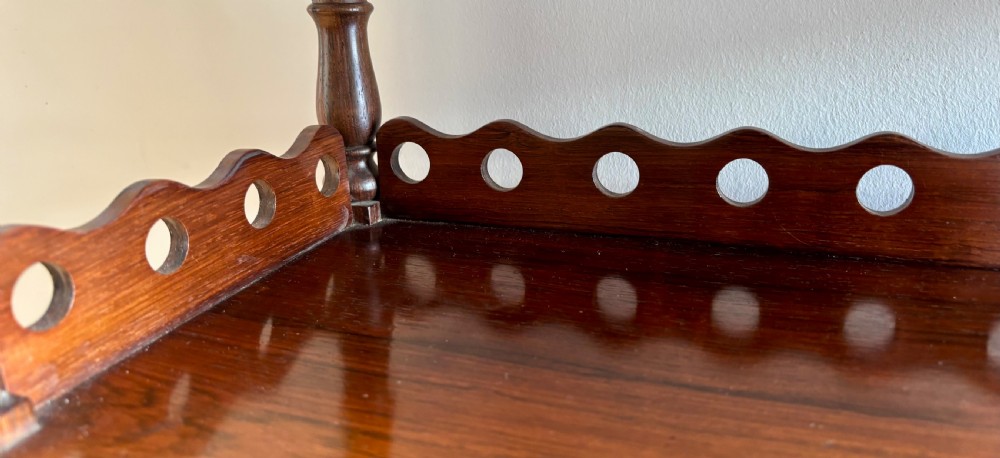 A late Regency rosewood dwarf bookcase View V