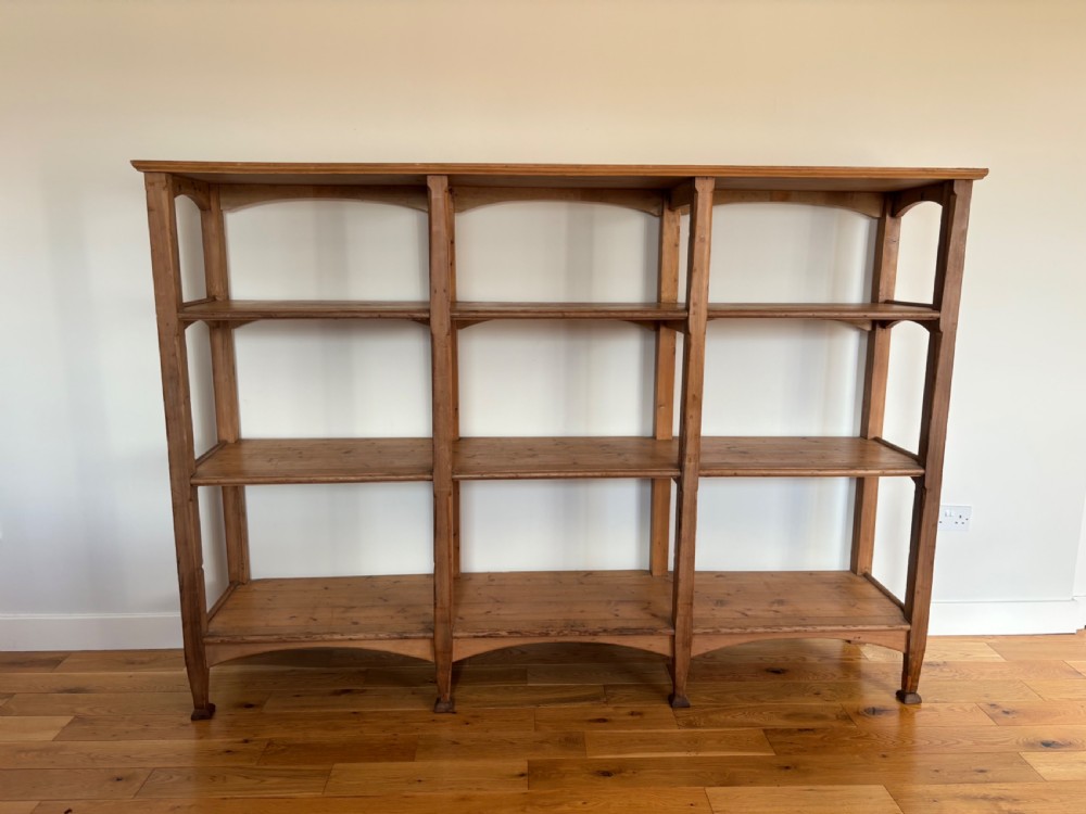 A set of  Edwardian pine shelves.