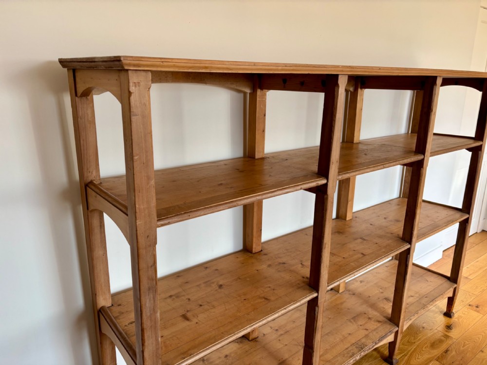 A set of  Edwardian pine shelves. View II