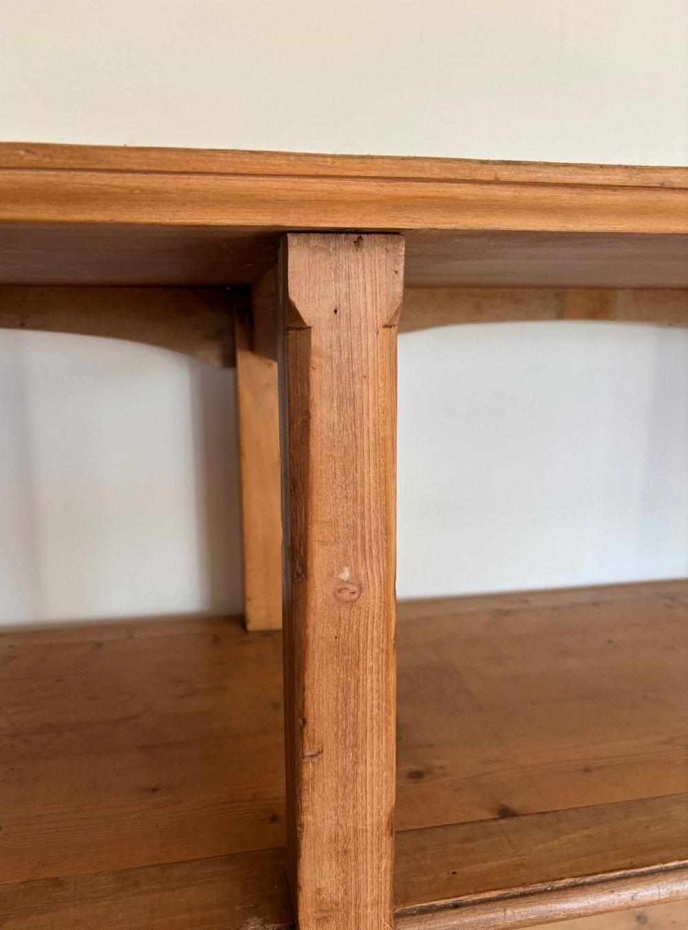 A set of  Edwardian pine shelves. View III