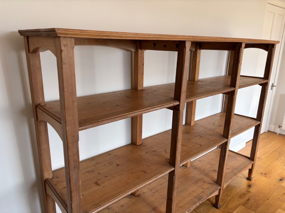A set of  Edwardian pine shelves. View IV