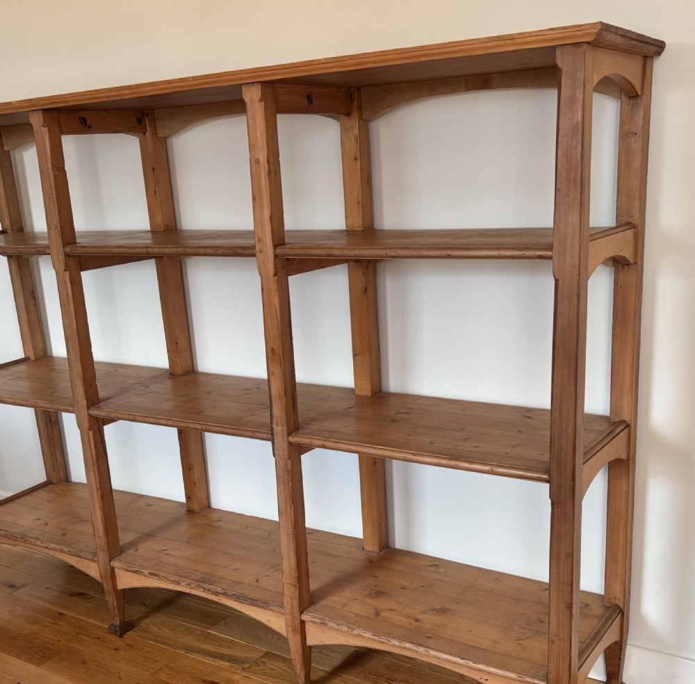 A set of  Edwardian pine shelves. View VII
