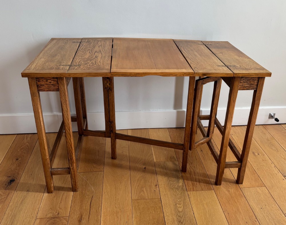 An oak metamorphic table by Fred Foster