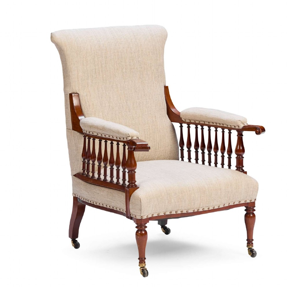 An Arts and Crafts mahogany 'Saville' armchair by George Washington Jack for Morris & Co