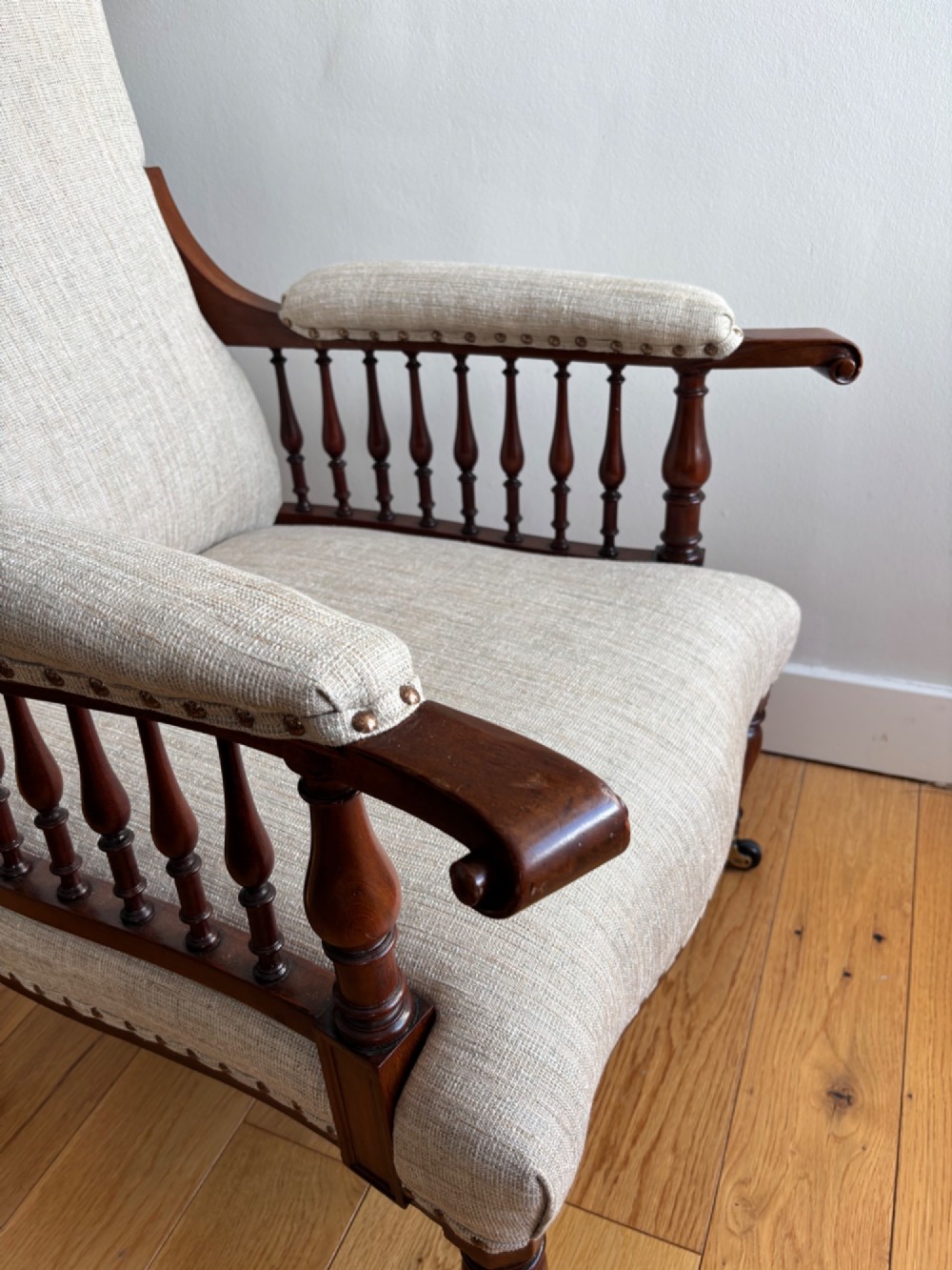 An Arts and Crafts mahogany 'Saville' armchair by George Washington Jack for Morris & Co View III