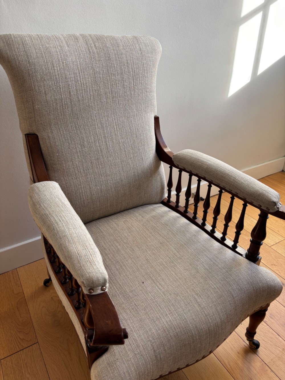 An Arts and Crafts mahogany 'Saville' armchair by George Washington Jack for Morris & Co View VI