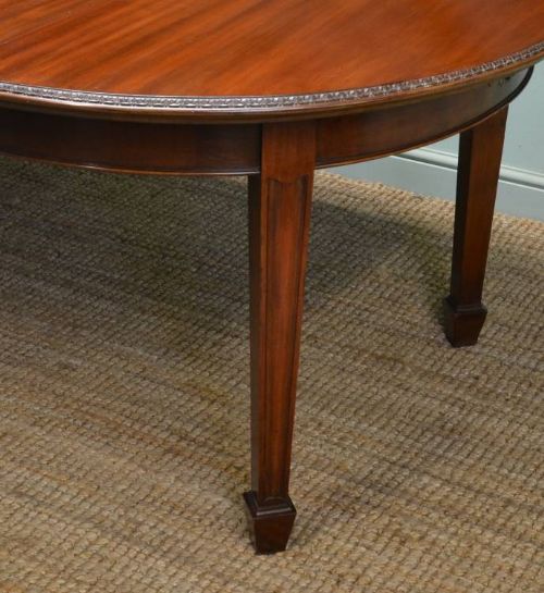 fig 2. Gillows, Edwardian Mahogany Antique Extending Dining Table.