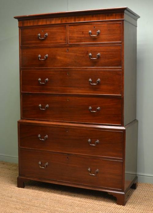 Quality Georgian Mahogany Antique Chest on Chest / Tallboy.