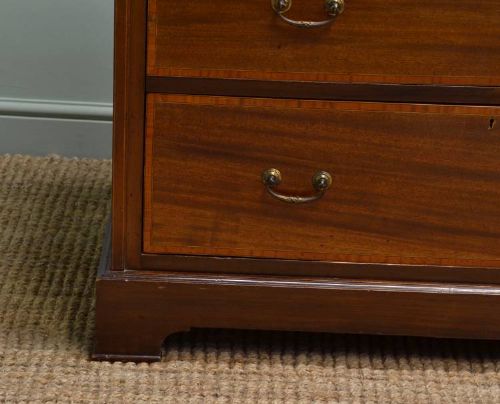 fig 1. Fine Quality Antique Mahogany Chest of Drawers with Satinwood Cross Banding.