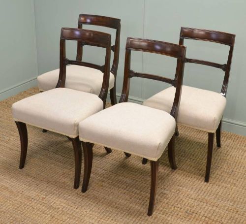 Elegant Antique Set of Four Regency Mahogany Dining Chairs.