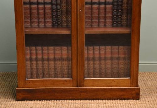 fig 1. Victorian Mellow Mahogany Antique Glazed Bookcase.