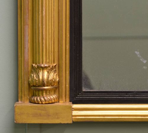 fig 1. Antique Regency Decorative Gilt Overmantle Mirror.