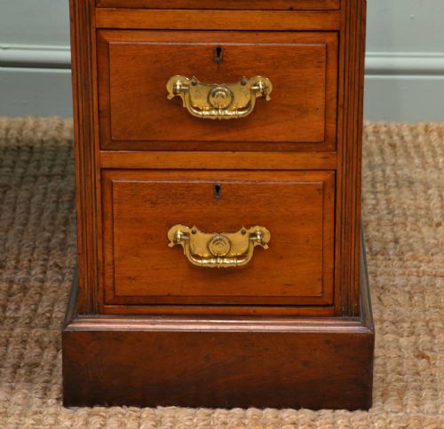 fig 2. Quality Walnut Antique Victorian Pedestal Desk.