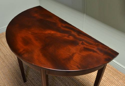 fig 2. Quality Antique Mahogany Large Regency 'D' End Dining Table.