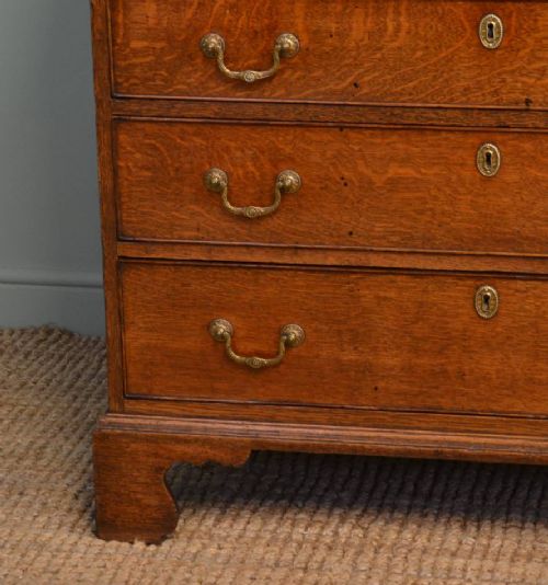 fig 2. Quality George III Oak Antique Bureau.
