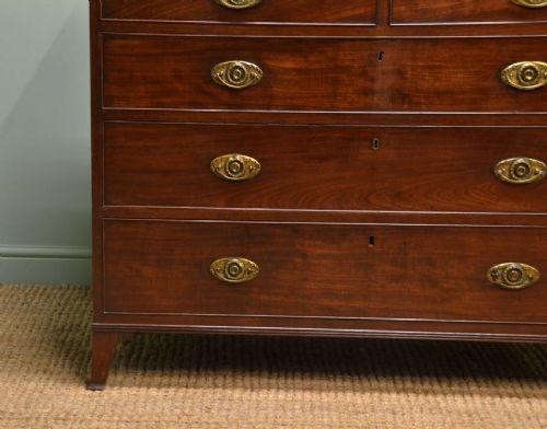 fig 1. Superb Quality Regency Mahogany Antique Chest of Drawers.