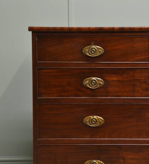 fig 2. Superb Quality Regency Mahogany Antique Chest of Drawers.