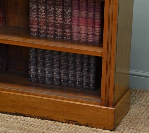 fig 1. Large Victorian Quality Oak Antique Open Bookcase.