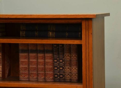 fig 2. Large Victorian Quality Oak Antique Open Bookcase.