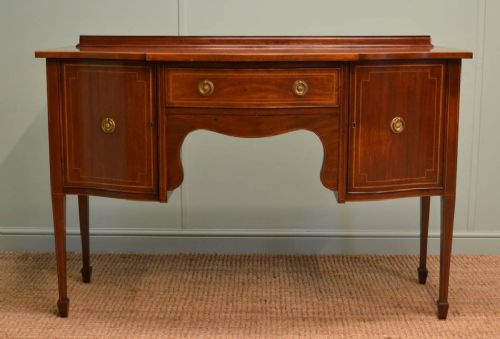 Edwardian Mahogany Inlaid Antique Sideboard.